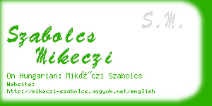 szabolcs mikeczi business card